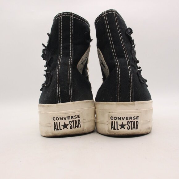 Converse CT All Star Hi Lift 3D Flowers Women's Size 11 Sneakers Black Canvas - Picture 5 of 11